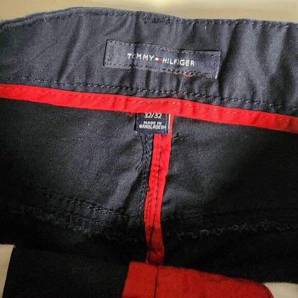 Tommy Hilfiger Y2K Chino Pants Mens 32X32 Blue Preppy Golf Coastal - Picture 2 of 8